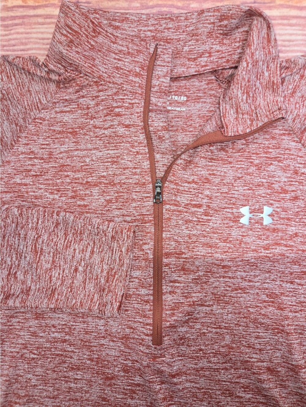 Under Armour Womens HeatGear Red Heather Athletic Shirt XL